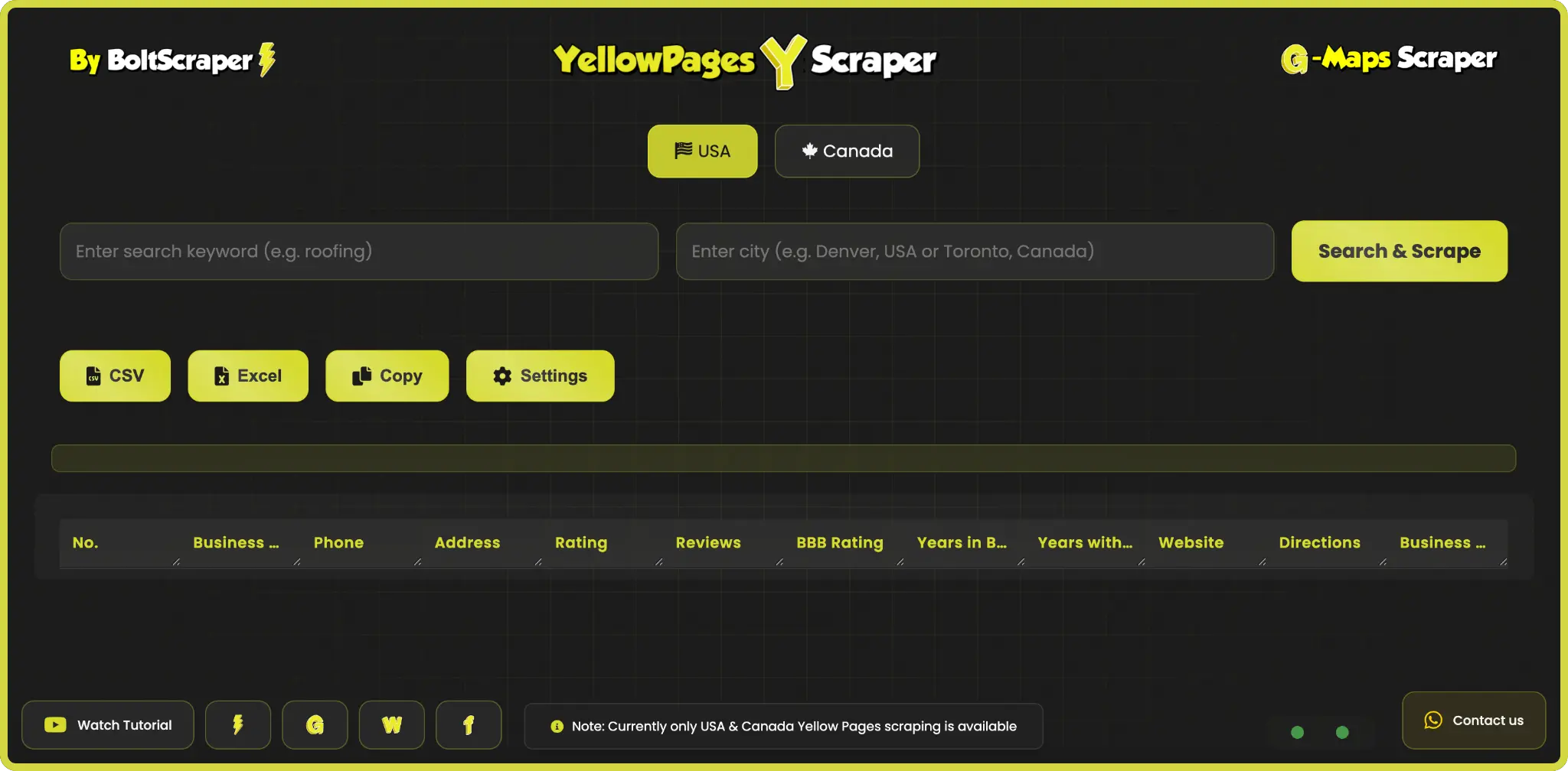 Yellow Pages Scraper Dashboard