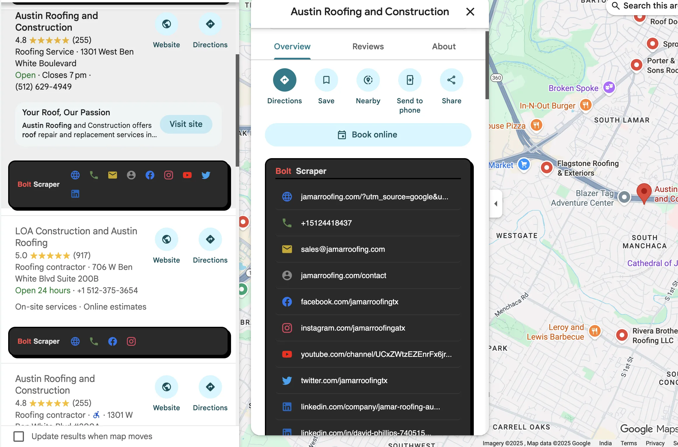 Instant Google Maps Contact Extension Dashboard Preview